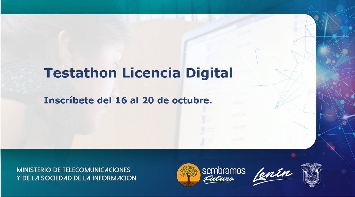 Telecom_Ec's tweet photo. Súmate a nuestro Testathon y participa en el testeo de la
Licencia Digital, organizado por @Telecom_Ec 

Bases y condiciones: https://t.co/A41U4l6EB0

#TestingSoftware #App
#SembramosFuturo https://t.co/fXO0d2nsYF