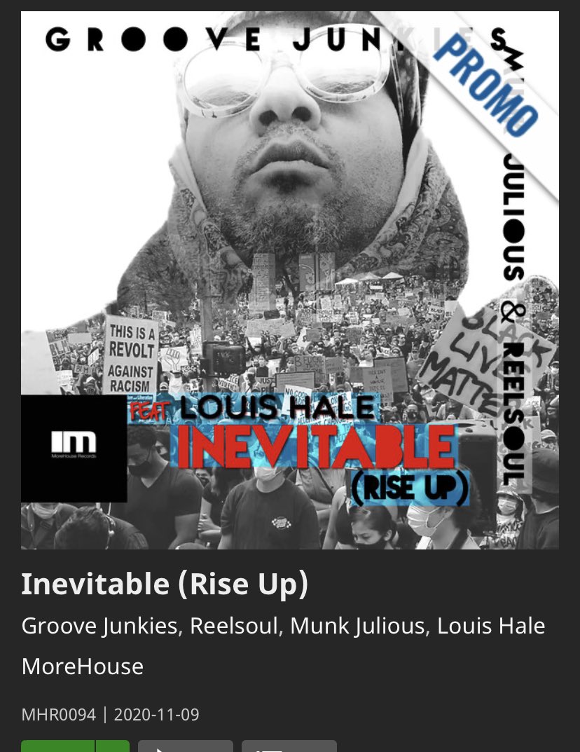 LADYROC87435325's tweet photo. OUT NOW🔥Evan Landes aka Groove Junkie @mohorecords Munk Julious, Reelsoul feat. Louis Hale, Spoken Word Poet INEVITABLE (RISE UP) #WeMustBeTheChange #NewMusic #groovejunkies #reelsoul #louishale #munkjulious #housemusic #LetsGo #VOTE 🎧🎶❤️ CLICK HERE: https://t.co/DUmIlhwqQu https://t.co/rsC5GtfGKL