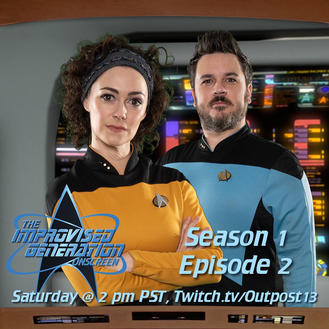 ImprovisedGen's tweet photo. #TIGOnscreen, Episode 2 this Saturday!!! Join us for an all-new, fully-improvised, live-stream episode in the style of #StarTrekTNG.
A new episode every Saturday at 2 pm PST on @_outpost_13 through December 12. Link to watch in the image, no log-in needed!
#StarTrek #twitchtv https://t.co/UbXzRMg5vW