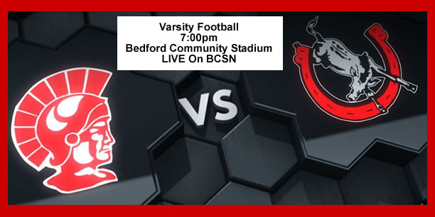 Bedford Sports (@michmule) on Twitter photo Varsity Football action. Bedford vs Monroe at Bedford Community Stadium LIVE Tonight at 7:00pm on BCSN. Click the link below to login into your Buckeye Broadband account to watch. PPV also available. bcsnapp.com/watch <a href="/BedfordSchools/">Bedford Schools</a> Varsity Football action. Bedford vs Monroe at Bedford Community Stadium LIVE Tonight at 7:00pm on BCSN. Click the link below to login into your Buckeye Broadband account to watch. PPV also available. bcsnapp.com/watch <a href="/BedfordSchools/">Bedford Schools</a>