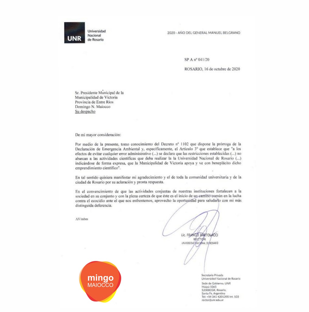 Vamos por el mismo camino y cuentan con nuestro apoyo para la instalación de un espacio destinado a la investigación para la protección de los humedales. Estamos con la convicción para trabajar juntos. <a href="/fbartolacci/">Franco Bartolacci</a> <a href="/UNRoficial/">UNR</a>