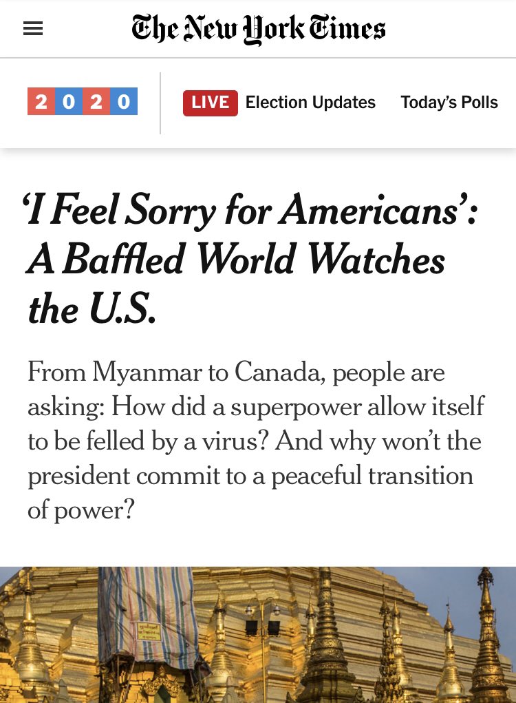 Remember when  @nytimes interviewed a bunch of fake concerned Europeans about how terrible America’s response was?
