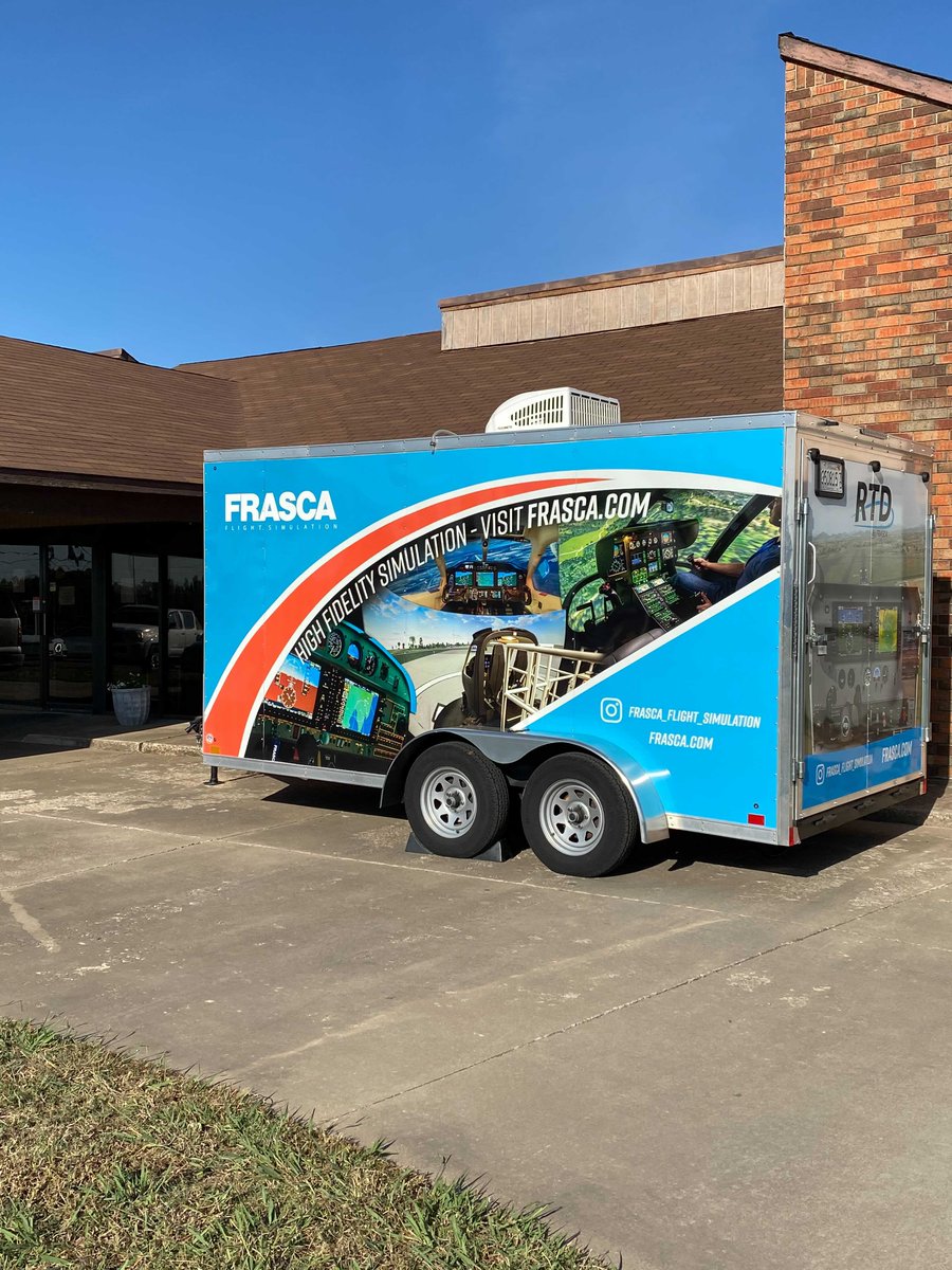 The FRASCA trailer is parked at Oklahoma State University. Check out our "On the Road" page to learn more. ow.ly/XfmQ50BURyM