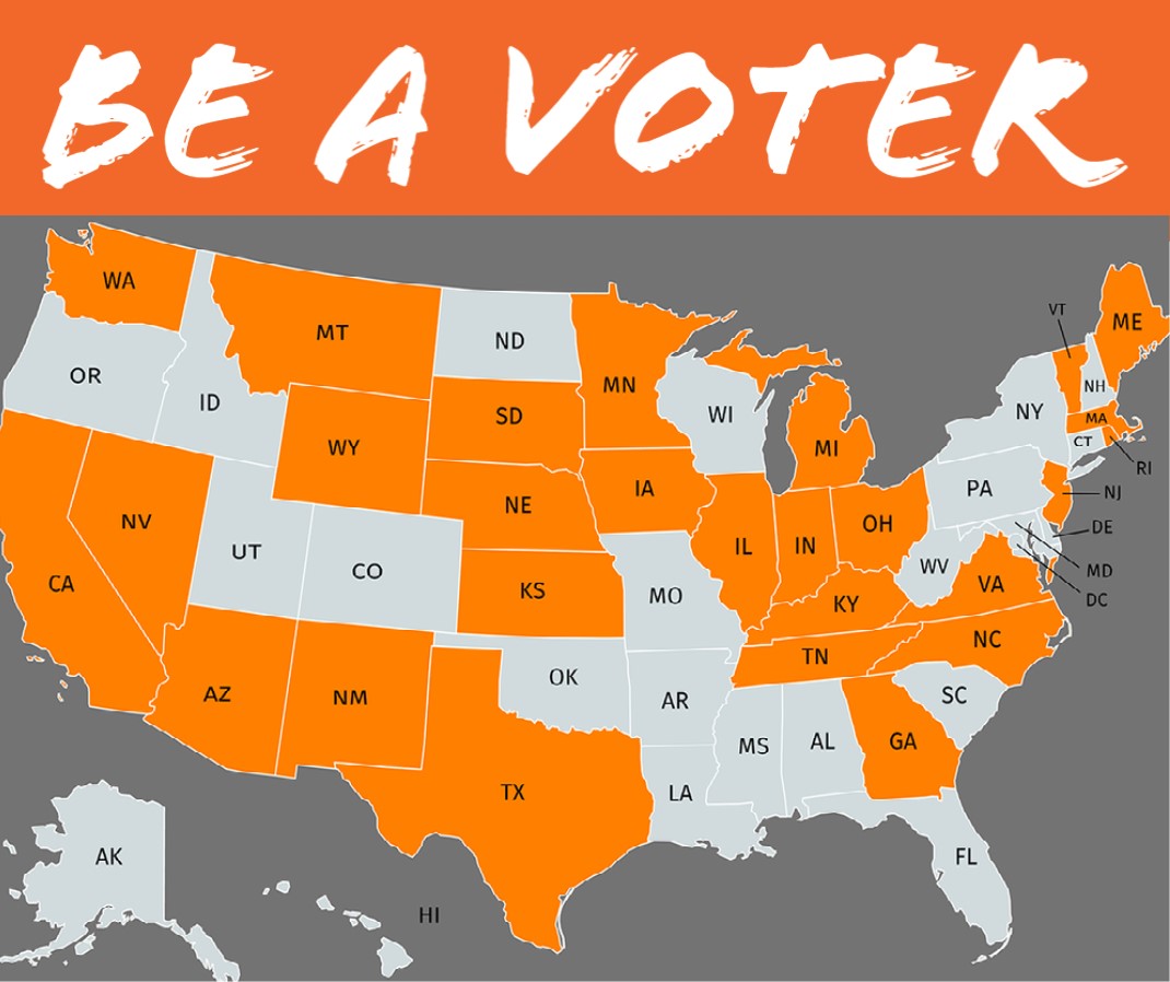 Over half our associates can already #BeAVoter in this year's election. That's 200,000+ apron-wearing doers who can use their #OrangeVoice nationwide! #GOTV