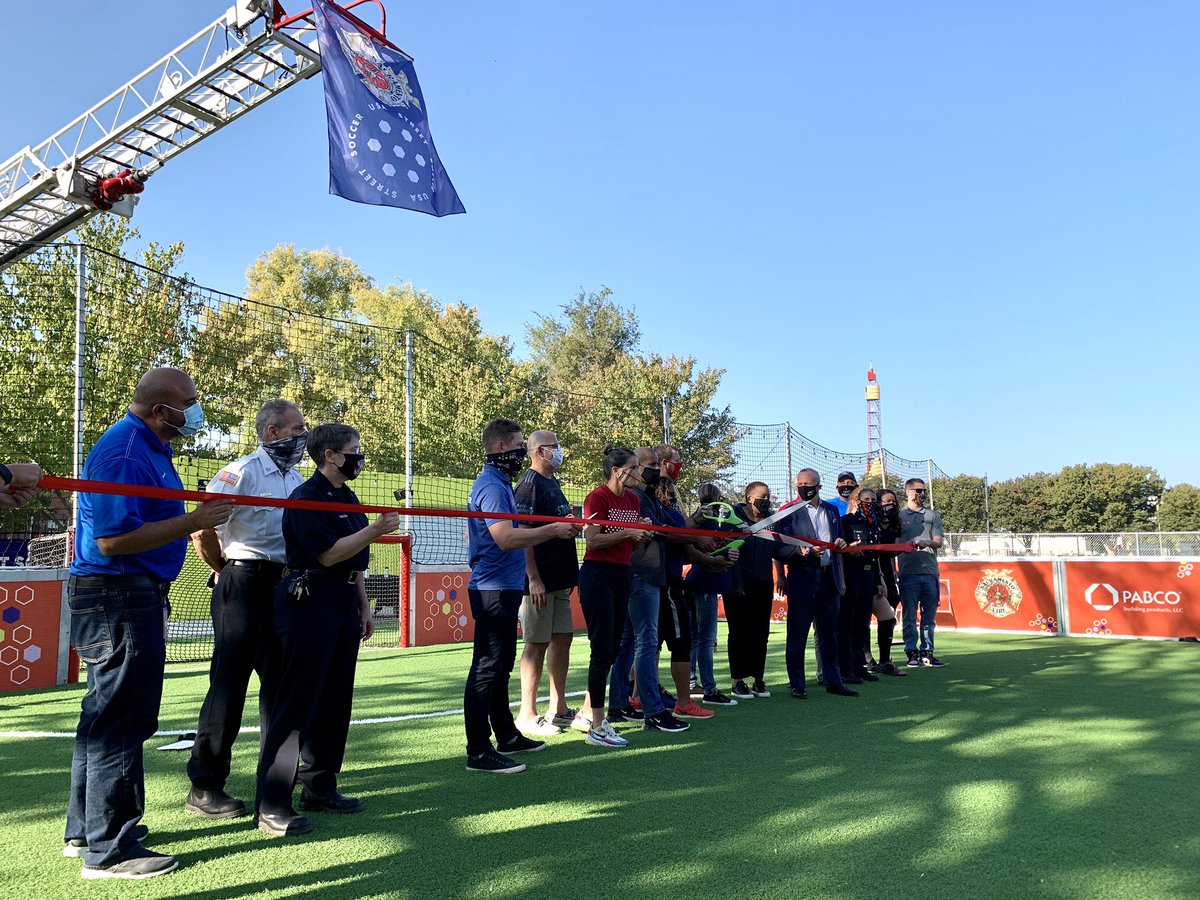 ChiefLoesch's tweet photo. We are excited to welcome our new neighbors, #StreetSoccerUSA! This brand new field is located right next to Station 5 @StreetSoccerUSA @LadySalamanders @TheCityofSac https://t.co/z6NKNYDF6v