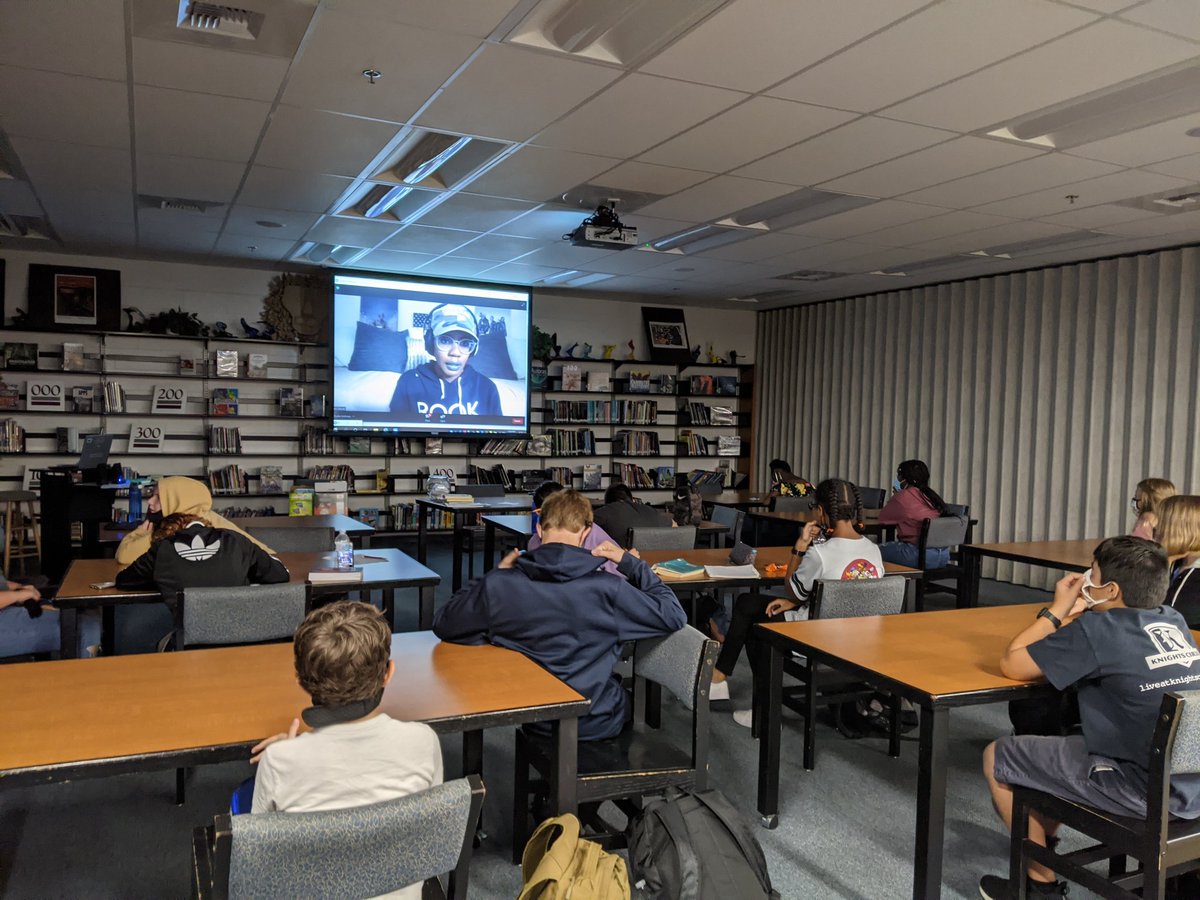 BurnsMSLibrary's tweet image. Everything is different in 2020! Even though we didn&apos;t get to see @getnicced  in person, a lot more students got to see it! Thanks for an awesome visit! We are all inspired. #hubofschool