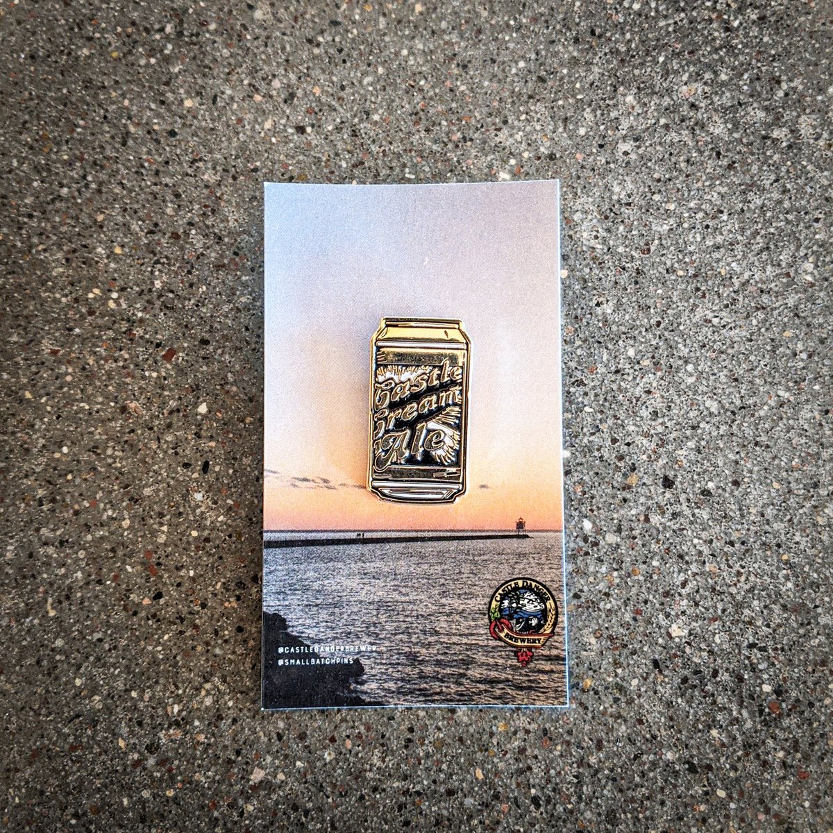 We've partnered up with <a href="/smallbatchpins/">Small Batch Pins</a> to make some pretty amazing Castle Danger pins! Available in our taproom and online, pick up one of these babies and support small businesses and craft beer. 🍻
#castlecreamale #castledangerbrewery #smallbatchpins #shopsmall