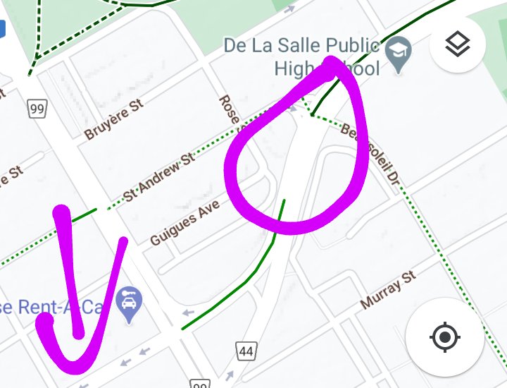 First up: St. Patrick Street. I wasn't sure about this one, because the map shows a few gaps in the green cycle route. Sure enough, these are places where the bike lane just... ends? And then starts again, sometimes like only 50 feet later! (With a "SHARE THE ROAD" sign )