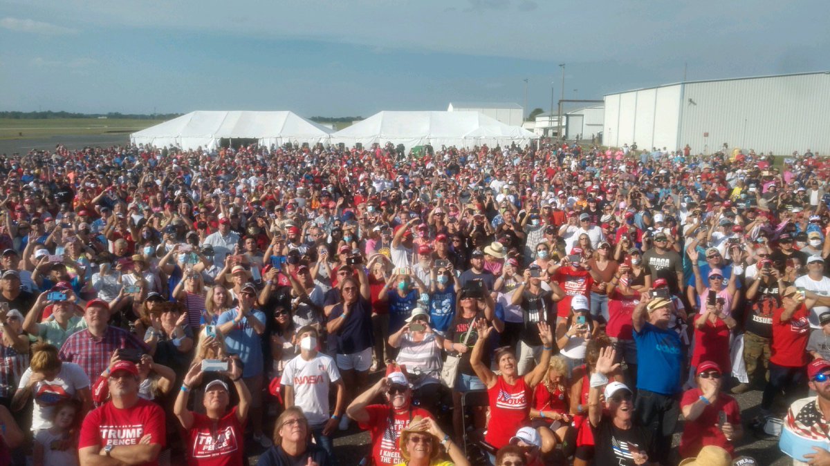 AMAZING ‼️

Overflow crowd BEHIND the press riser at President <a href="/realDonaldTrump/">Donald J. Trump</a>’s rally in Ocala!!!