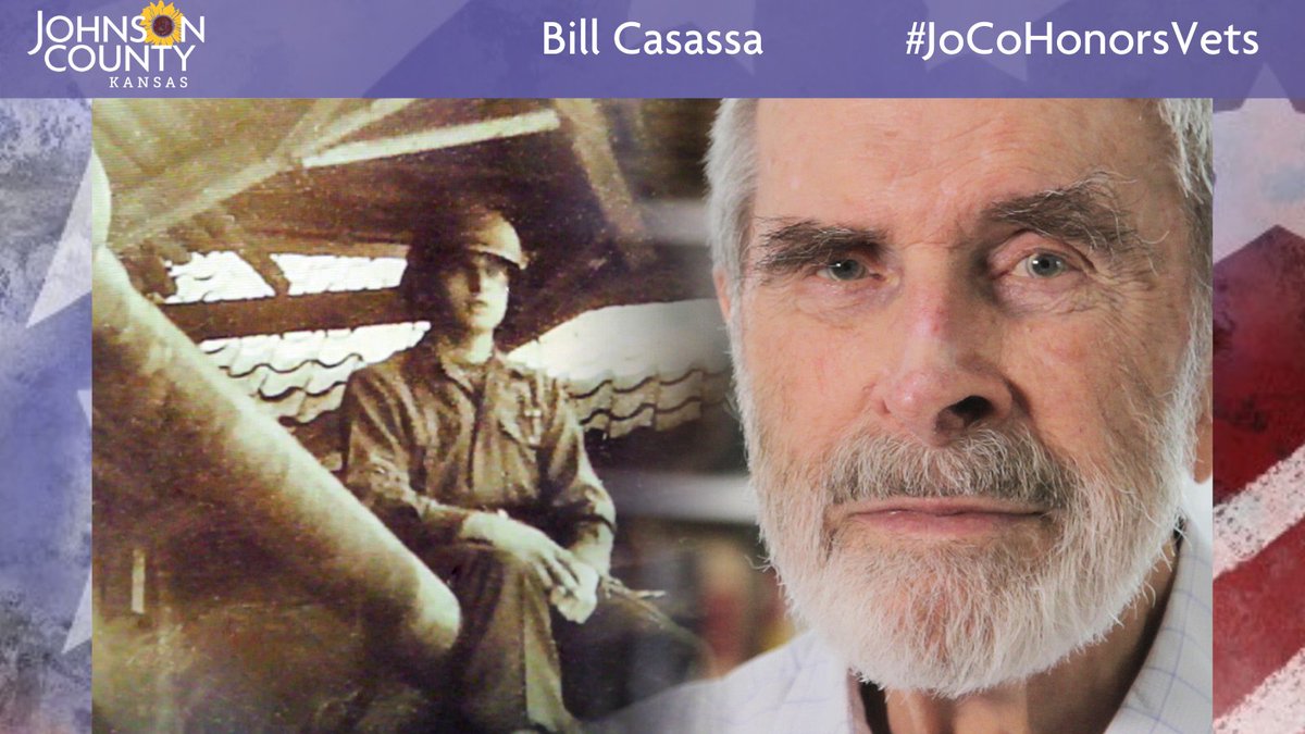 Meet Bill Casassa who resides in  @CityofShawneeKS. He is a World War II veteran who served in the  @USArmy. Visit his profile to learn about a highlight of an experience or memory from WWII:  https://www.jocogov.org/dept/county-managers-office/blog/bill-casassa  #JoCoHonorsVets 