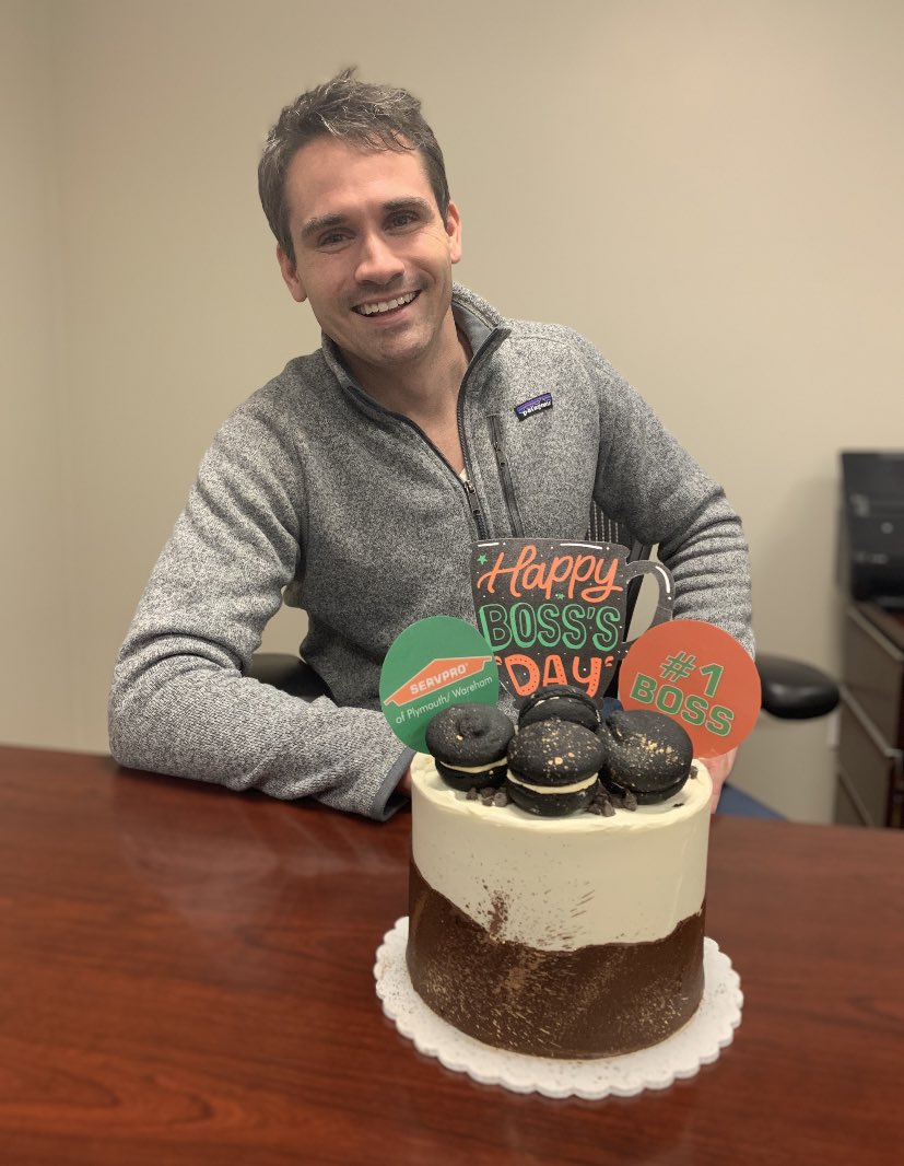 Happy Boss’s Day to our fearless leader! Thank you for guiding us and always lifting us up during this last crazy year. 

Shout out to Guilty Bakery for the delicious cake! 
#BossDay2020 #SERVPROPlymouth #SupportLocal