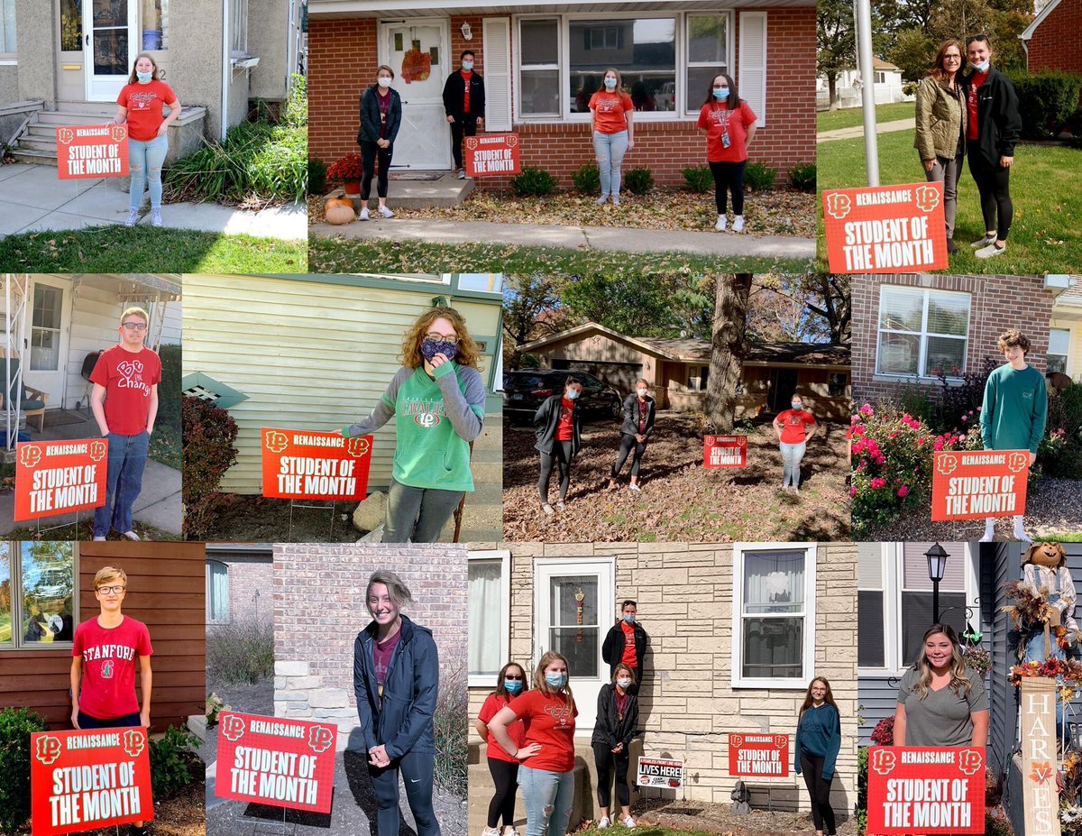 LPHSrenaissance's tweet image. Since we aren’t having a formal Student of the Month breakfast, we decided to recognize our honorees by delivering yard signs to their home. @J_Renaissance @LPHS_Activities @LPCavaliers