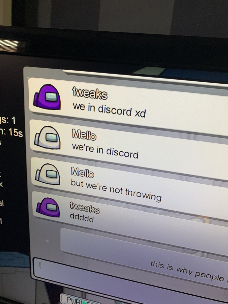 GamerDistracted's tweet photo. Why you can’t play with randoms. A lobby that just threw to help their imposter friends win.  #amongus https://t.co/gDFd6agTVd