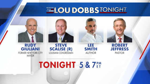LouDobbs's tweet photo. JOIN LOU NOW! Rudy Giuliani joins us on the latest in the Hunter Biden email scandal. #AmericaFirst #MAGA #Dobbs https://t.co/o99IQ7XlIi