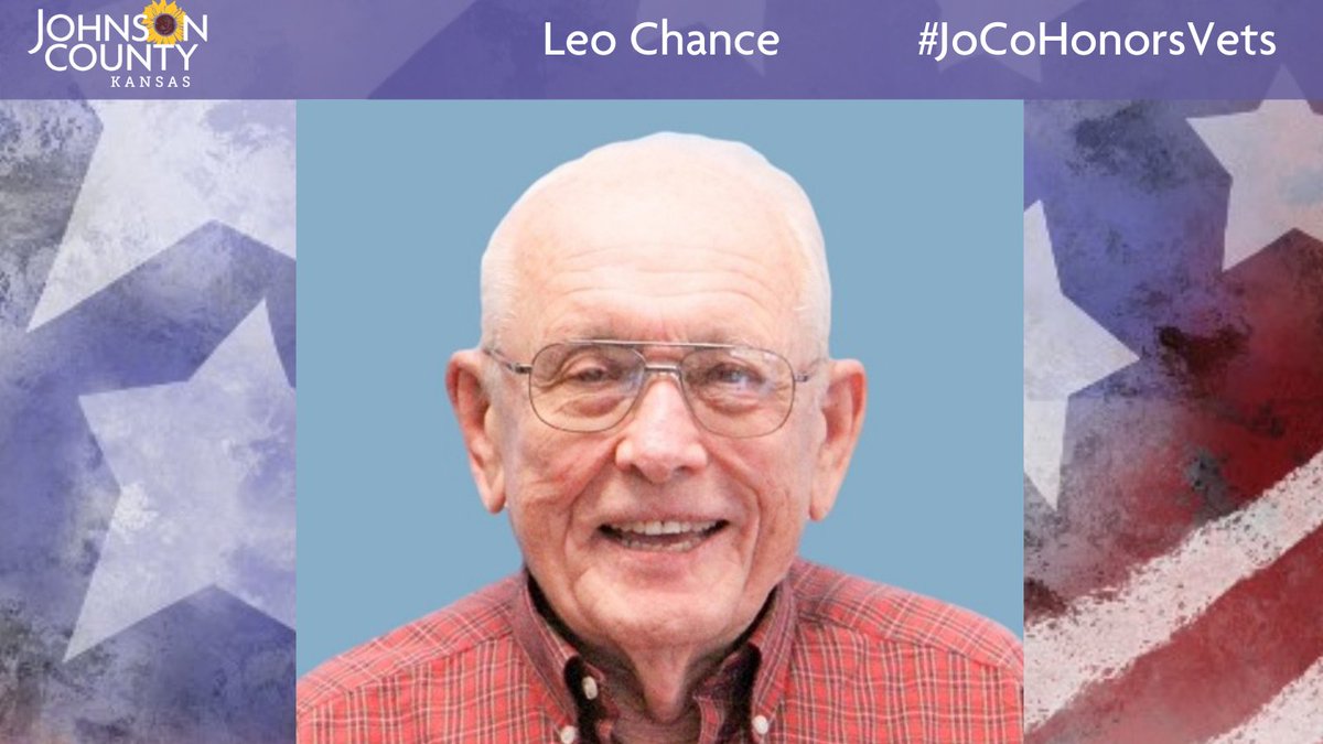Meet Leo Chance who resides in Overland Park ( @opcares). He is a World War II/Vietnam veteran who served in the  @USArmy. Visit his profile to learn about a highlight of an experience or memory from WWII:  https://www.jocogov.org/dept/county-managers-office/blog/leo-chance  #JoCoHonorsVets 