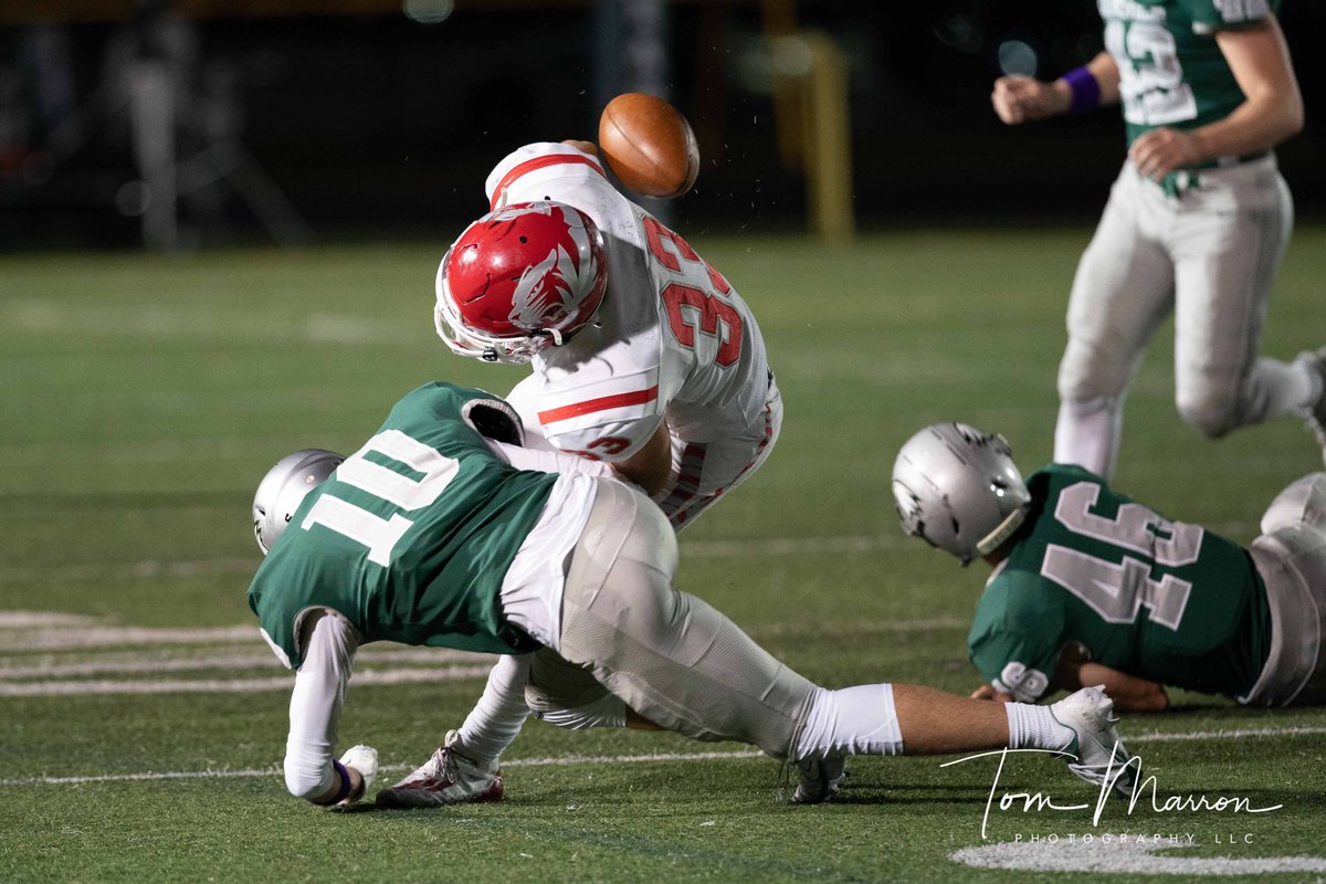 TomMarronPhoto's tweet photo. Carson Wagoner here with a beautiful hit to force a fumble and turnover. https://t.co/rvqqK7mHGY