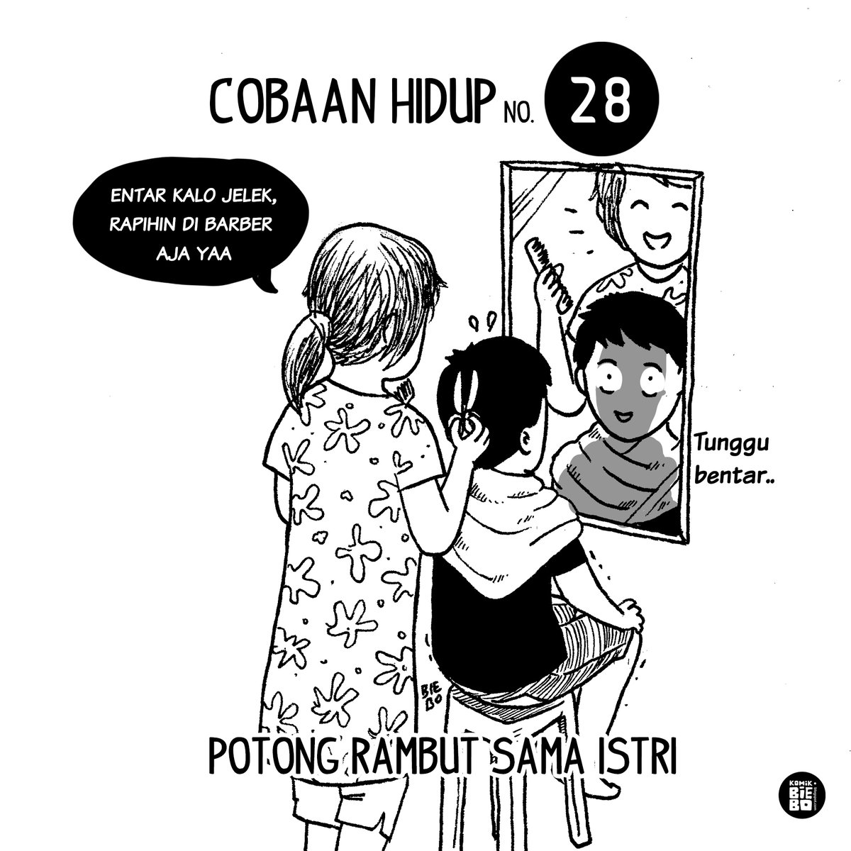Mau nolak nanti tersinggung, gak nolak kemungkinan besar.. pitak 😂 #komikbiebo #cobaanhidup