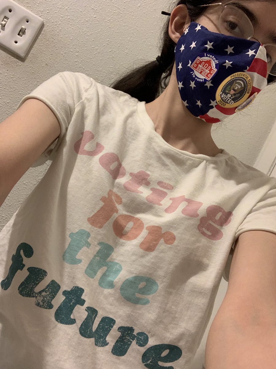 resendez_briana's tweet photo. I did what I had to do earlier this week and I voted!! 🇺🇸😷 I hope that if you’re eligible, you do the same.

I’m also super excited that my little sister voted for president for the first time ever! 
#Vote #VotingForTheFuture #IVoted #VoteEarly #Texas https://t.co/Dz5QGIszqp