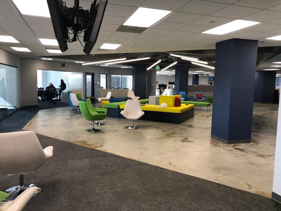 VickersDesign's tweet photo. What if a #workspace could make everyone immediately feel the company's culture? #VickersDesignGroup helped @MemberClicks create an office that truly embodies their culture. The space is bright and open with spaces for gathering like Clicker Central. https://t.co/q85Cwx3hcQ