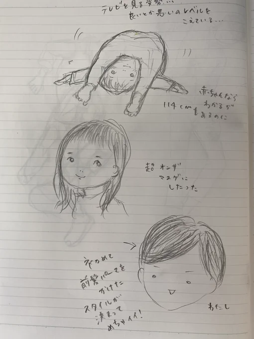 殴り書き絵日記。娘さんと私。 