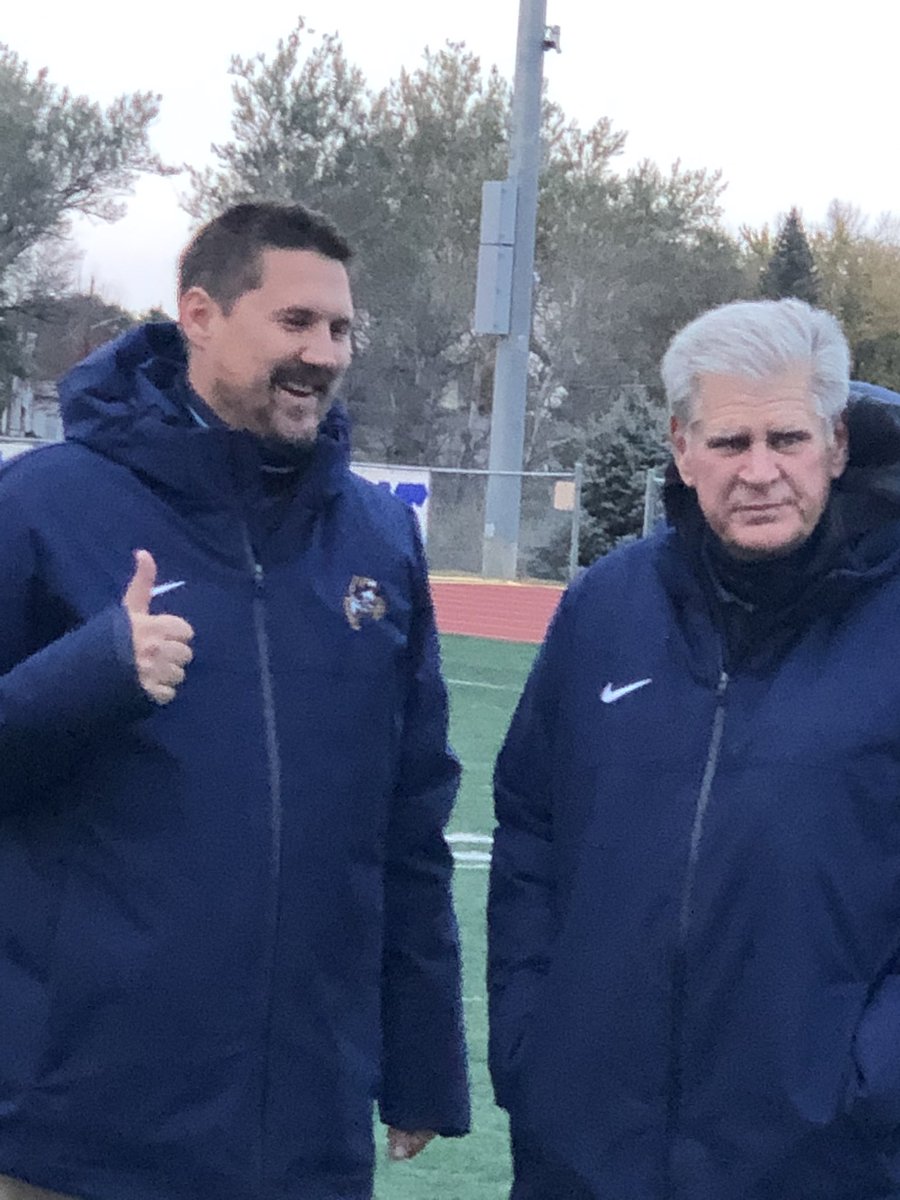 Special last regular season game, ends with a W and father and son are side by side. <a href="/CossackFootball/">Cossack Football</a> #memories