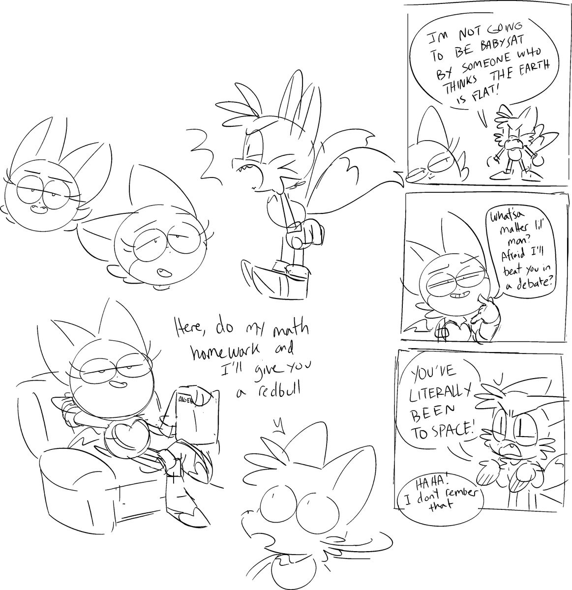 rouge babysits tails bc he's 8 