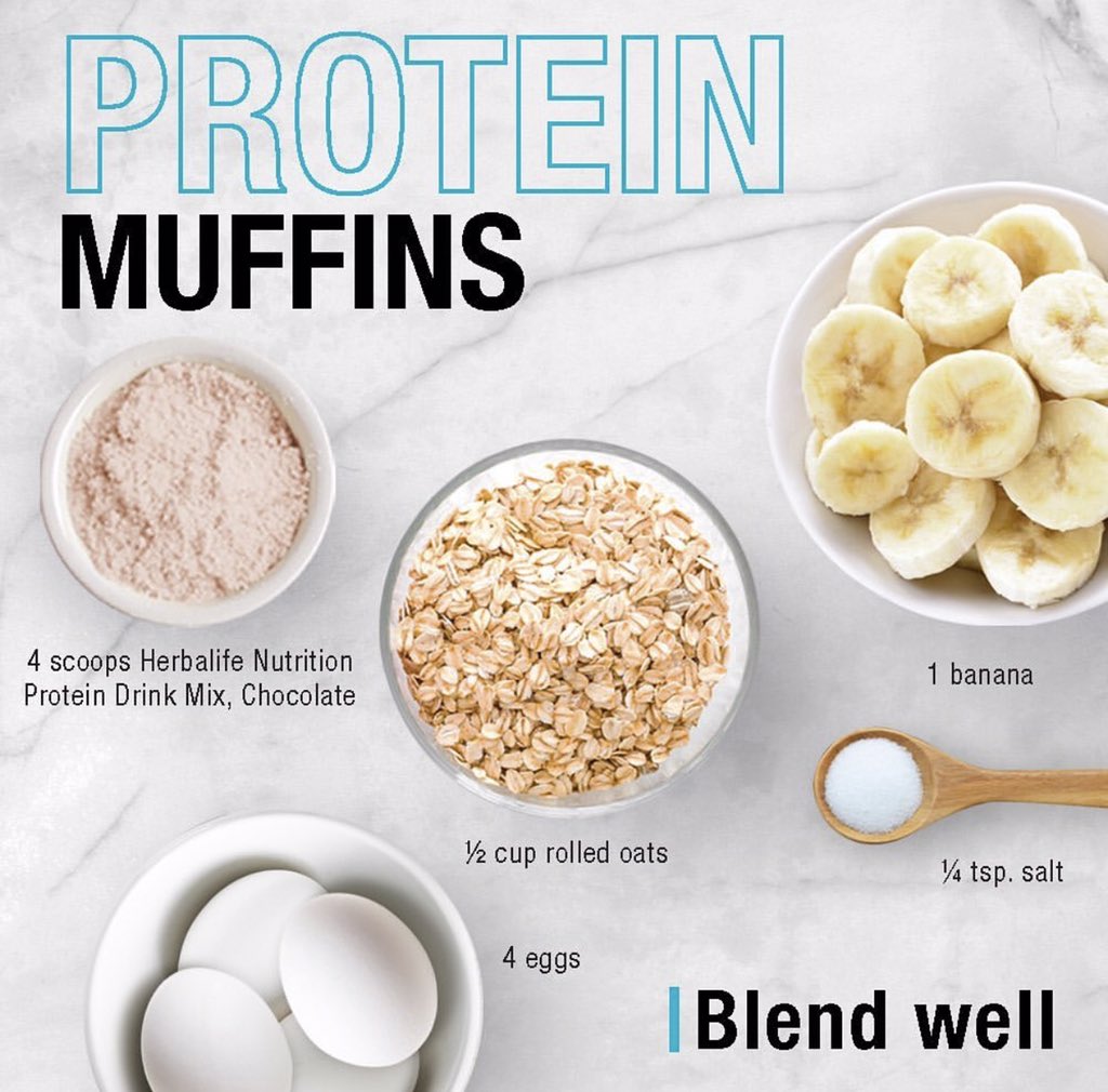 HerbalifeJAM's tweet photo. Treat yourself with some delicious #ProteinMuffins 🤩🤩 #healthydessert #healthydesserts #muffins #proteindessert https://t.co/CV5Vpbvons