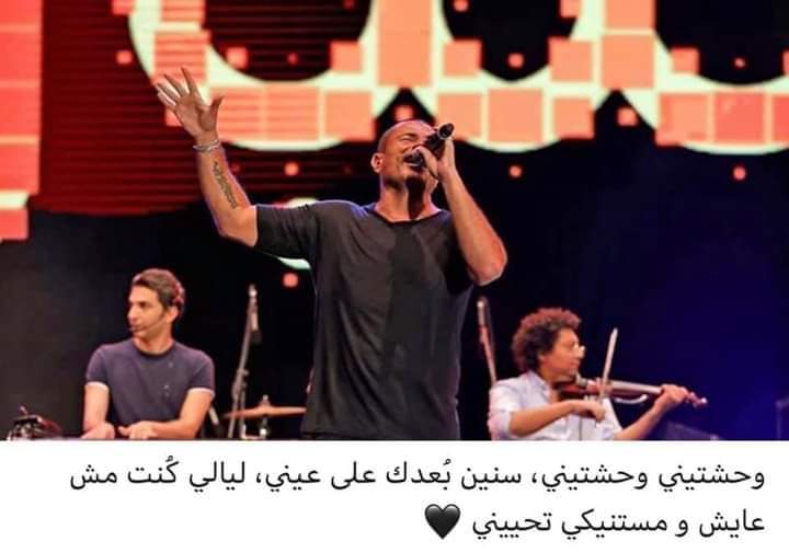 وحشتيني وحشتيني، سنين بُعدك على عيني ،ليالي كُنت مش عايش ومستنيكي تحييني 🖤