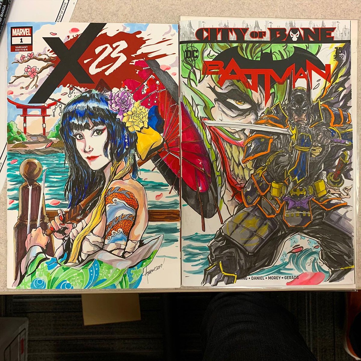 1800getatom's tweet photo. #x23 x #batmanninja #marvel #dccomics #inktober https://t.co/SW2vR33IEJ