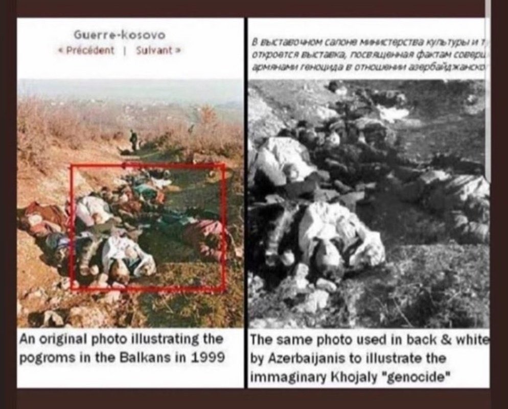 Here are two such examples of pictures from “Khojaly” that are pictures from other events, including that of the Armenian Genocide 8/