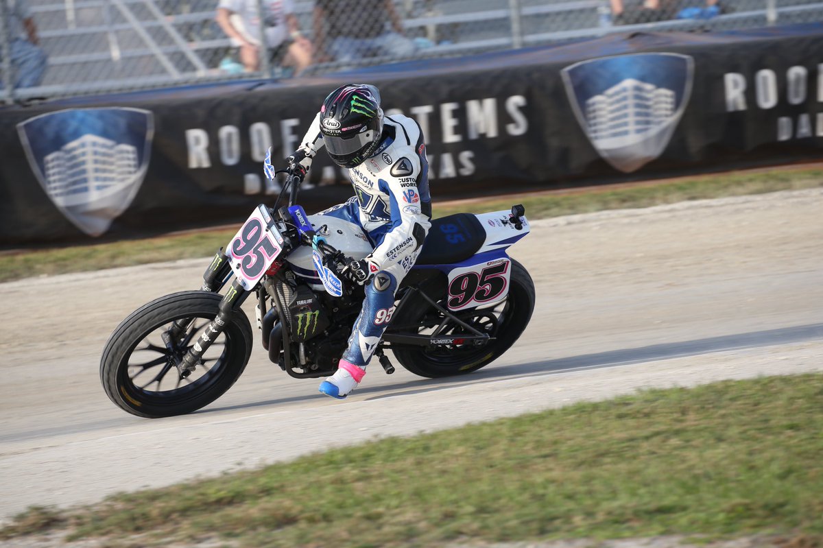 It was a tough day of qualifying here at the Daytona Short Track. The @EstensonRacing @YamahaMotorUSA team looks to come back swinging when the lights go out for night one of the @AmericanFlatTrk season finale. #YamahaRacing