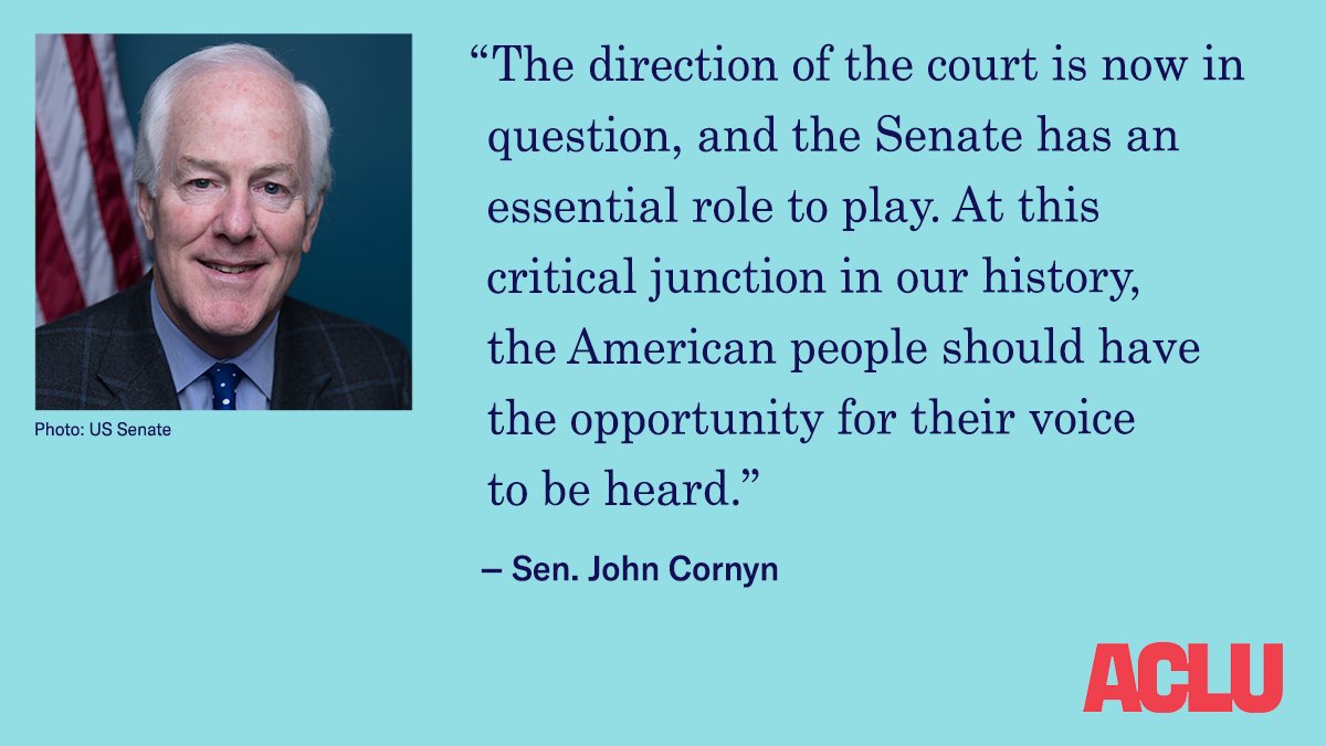 .<a href="/JohnCornyn/">Senator John Cornyn</a> you said these words in 2016 when the Senate was voting on Merrick Garland’s nomination. Are your words null now because of partisan politics? As your constituent, I am sick of the double standards. #DelaytheSCOTUSVote