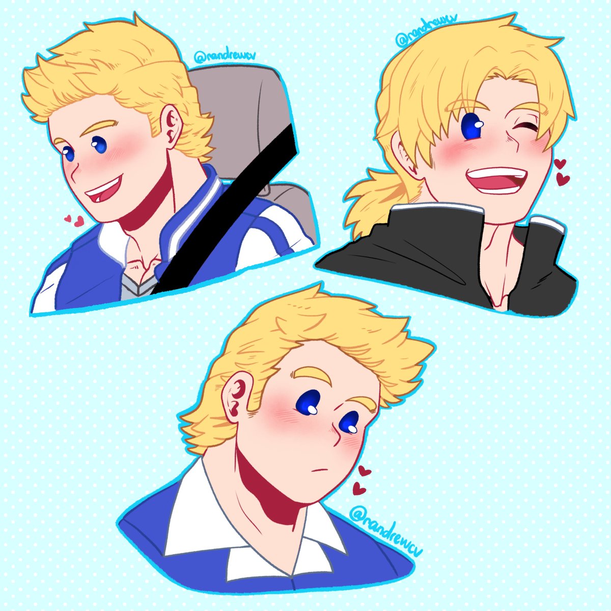 DrewyBimbo's tweet photo. [SFW] I made some Mirios from different moments on manga and anime  but with my style 🥺💛💛💛
(Well My Mirio style is almost the same from the original) https://t.co/0fKKfyatEZ