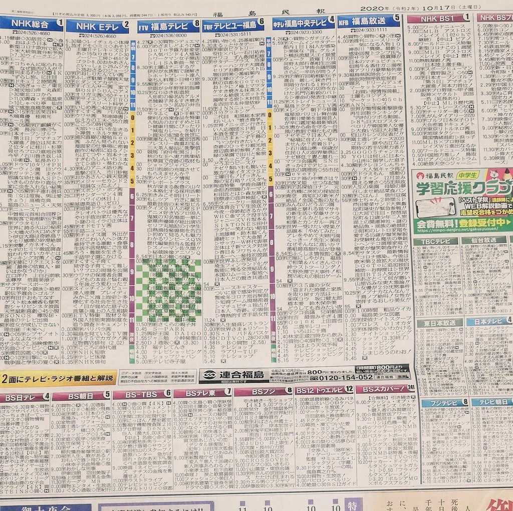 でも伝わるのがすごい。もはや文字を読ませる気はない「全集中福島民報」。