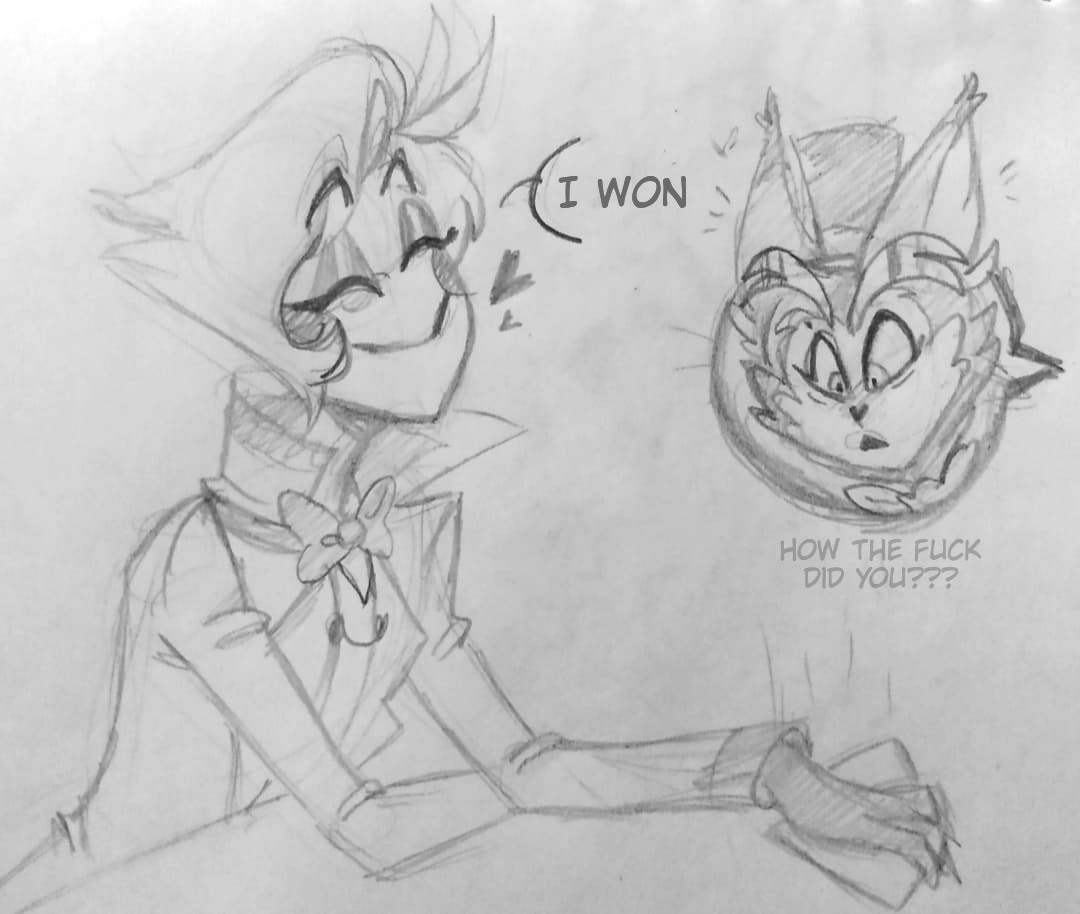 appleparty_sins's tweet photo. I just wanted an excuse to draw #DevilsCards 😳👉👈

#HazbinHotel #HazbinHotelLucifer #HazbinHotelHusk #luciferxhusk #huskxlucifer https://t.co/k1idI1X8u8