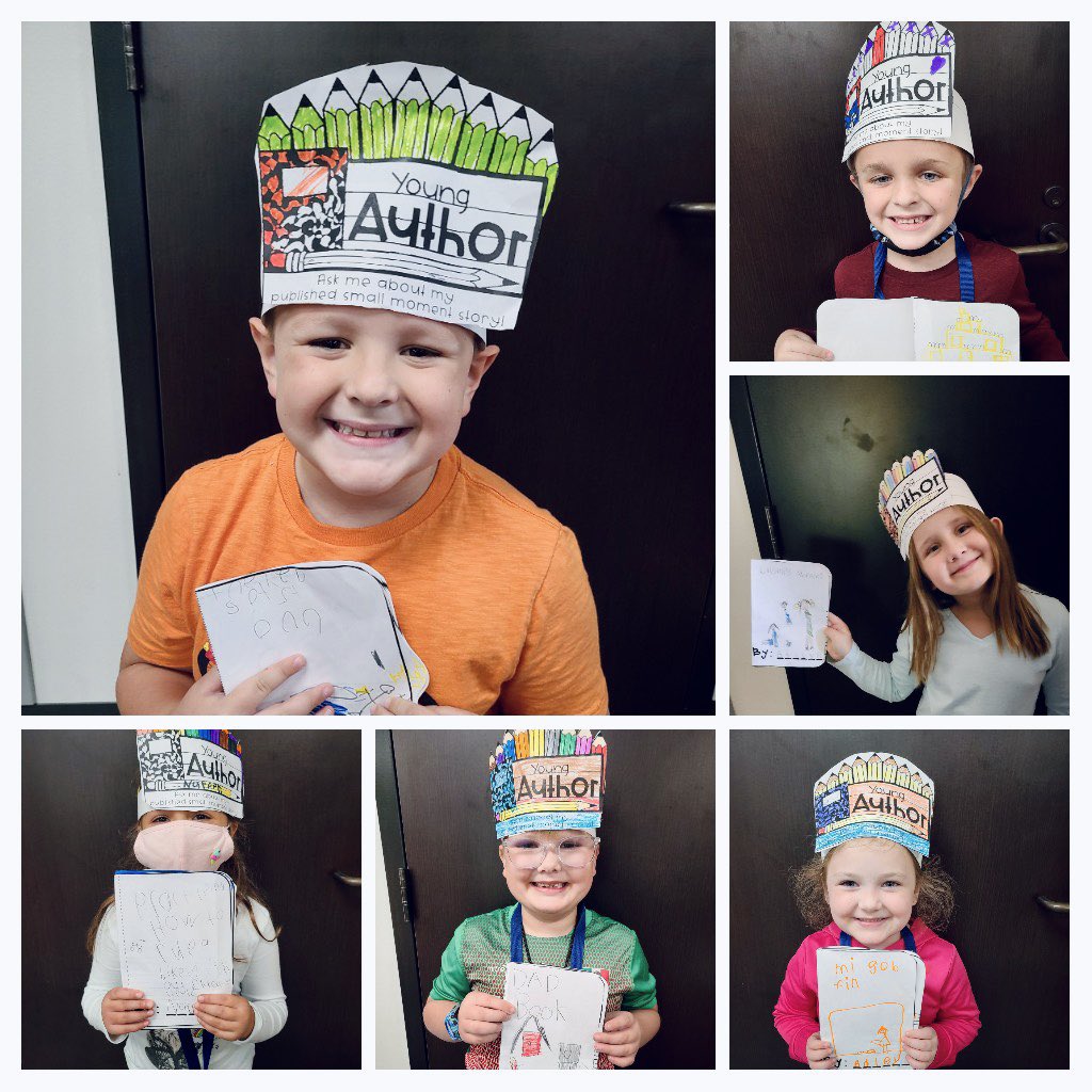 Bolin1stGrade's tweet photo. Check out these TALENTED 1st grade authors ✏️💛 Today we got to celebrate the end of our first writing unit and share our published small moment stories! @BolinElementary @AISDLiteracy @LucyCalkins @TCRWP https://t.co/dQDcCbNJLV
