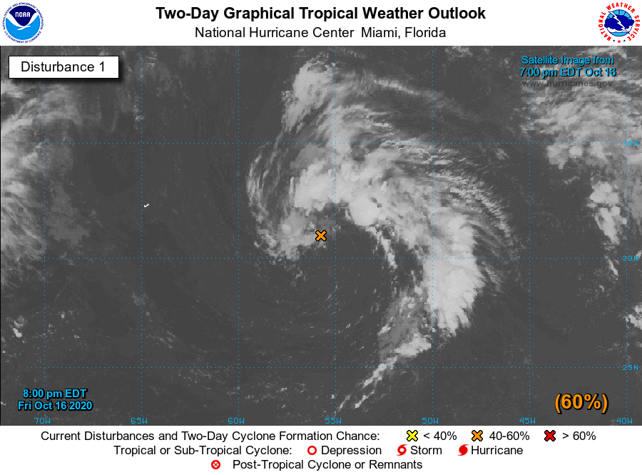 We are monitoring a non-tropical low pressure area located several
