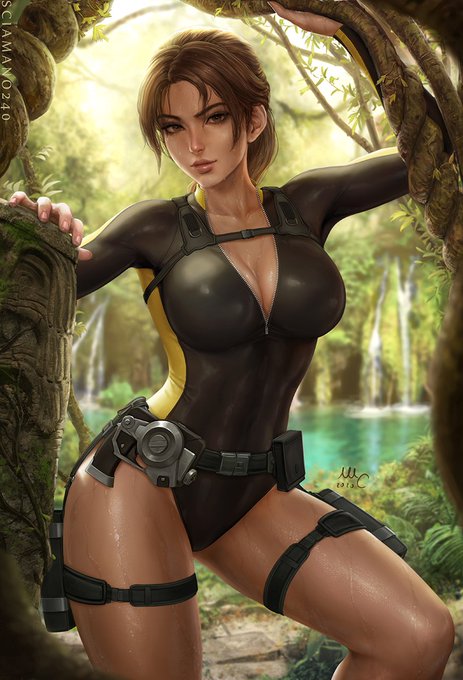 Lara Croft in diving suit, from my last Gumroad pack. https://t.co/AXG8iqU2h7
