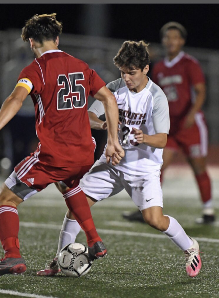 swbobcatsoccer's tweet photo. The Bobcats play to a 3-3 tie vs EO Smith.Dom Russo scored in the first half . Jake Gattuso (pictured) scored his first varsity goal to tie the game at 2 +then Junior deOliveira put SW in the lead late. EO tied it up and saved a PK on deOliveira w 5 mins to go to earn the point. https://t.co/guG8OAY4BJ