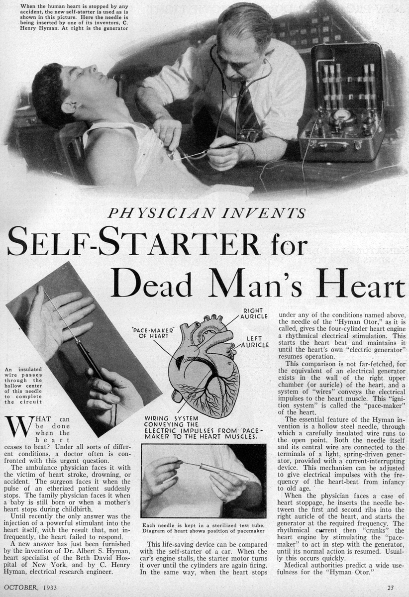 NYCEMSwatch's tweet photo. Before paramedics, EMTs and other first responders had the defibrillator, there was the "Hyman Otor" https://t.co/KnK6ckv2WS