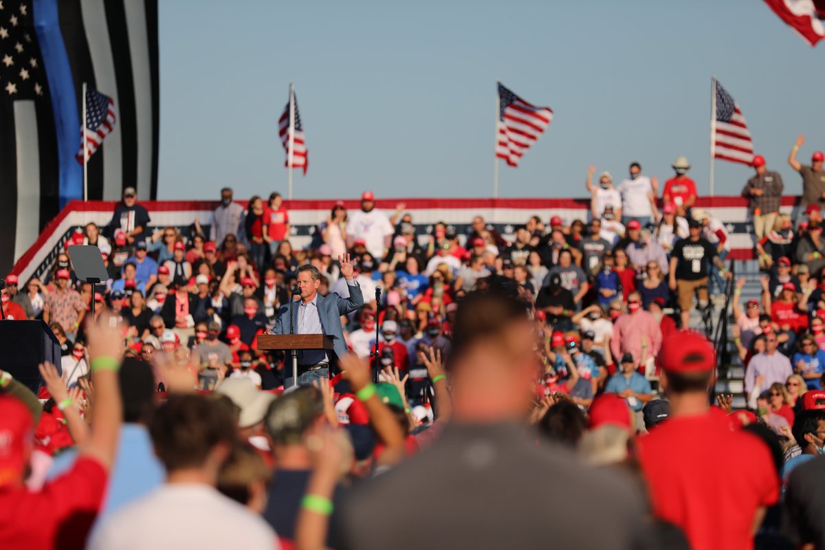 We aren’t going to let the radical left take Georgia. We will fight, we will win, and we will deliver FOUR MORE YEARS for President <a href="/realDonaldTrump/">Donald J. Trump</a>! #gapol #KAG