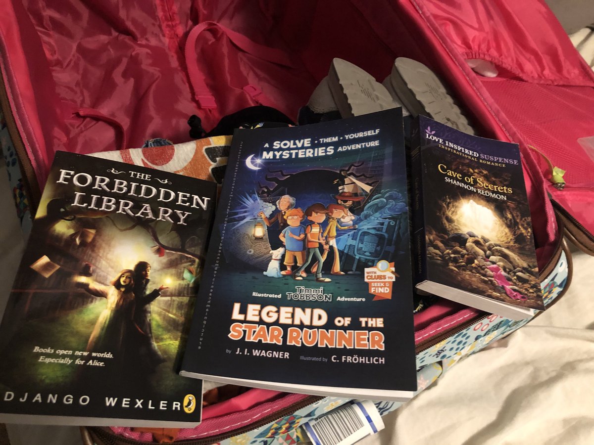 writercbk's tweet photo. Ready for a road trip! #caveofSecrets #loveinspired #amreading 🤫Hope kids are surprised and like their books https://t.co/G9oyRZolZC
