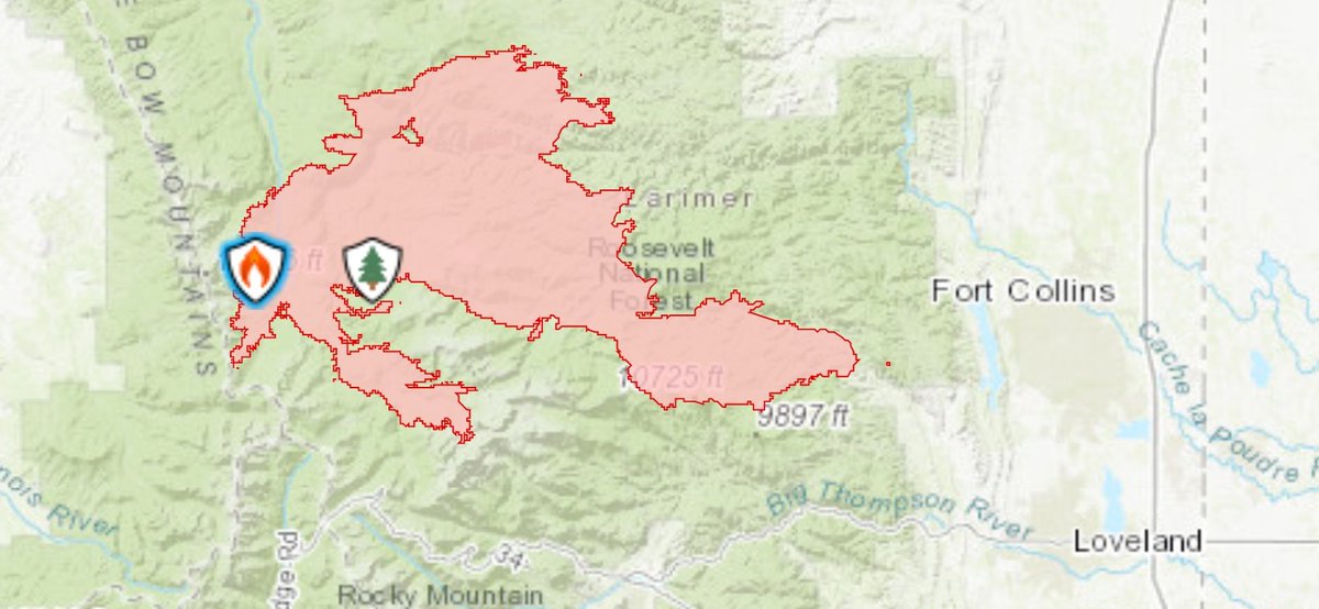 Thread. Any updates or photos regarding the Cameron Peak wildfire, Colorado's largest wildfire in recorded history, will be put here.This map is 7 hours old and likely needs updates near Masonville. The fire, with winds pushing it east, is marching towards Horsetooth Reservoir.