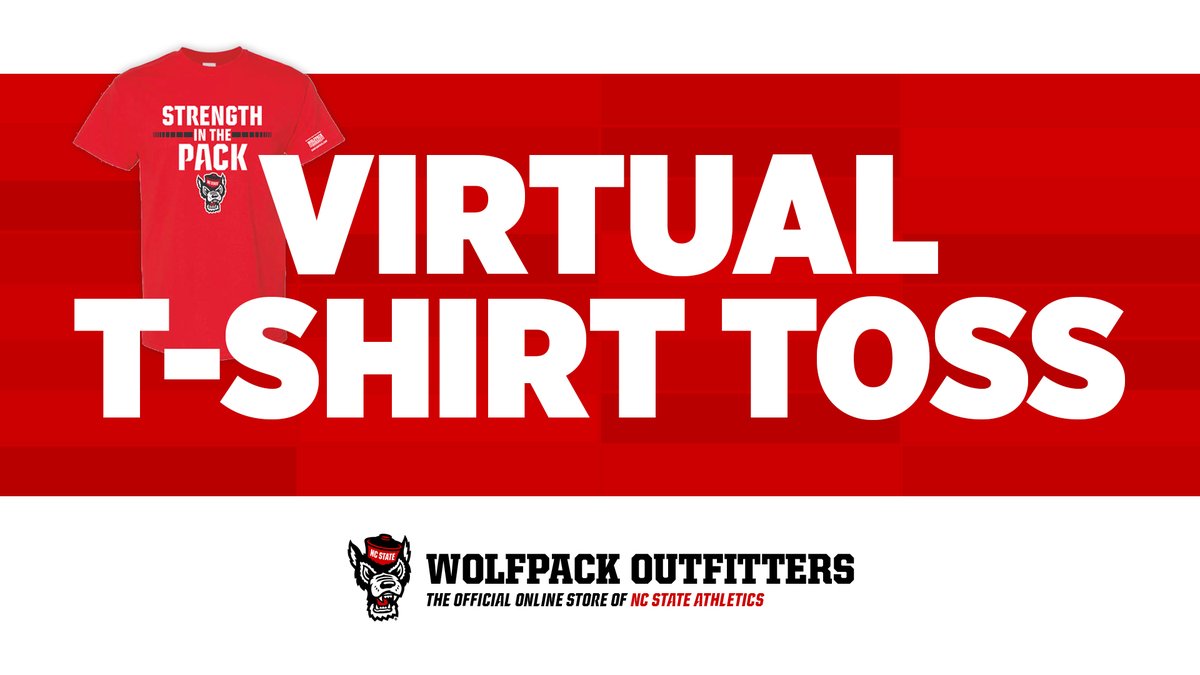 Time for a VIRTUAL T-SHIRT TOSS!! 👕

Retweet to enter to win a free t-shirt courtesy @NCStateStores.
