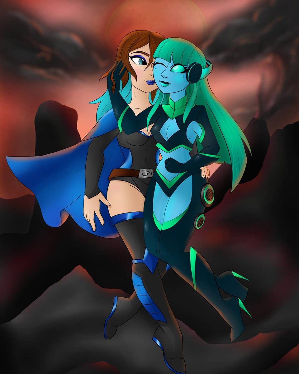 HunterOpeth's tweet photo. :: Collab lesboheros :
Miku did the lines, I went over them bc my stupid app didn't overlay so I'm uploading her og lines too bc I love yours sm more
I did the coloring and shit volcano planet but they're cute af
Lottie belongs to me
Melody belongs to @MikuParanormal
#dcocs https://t.co/zrebPsJG7F