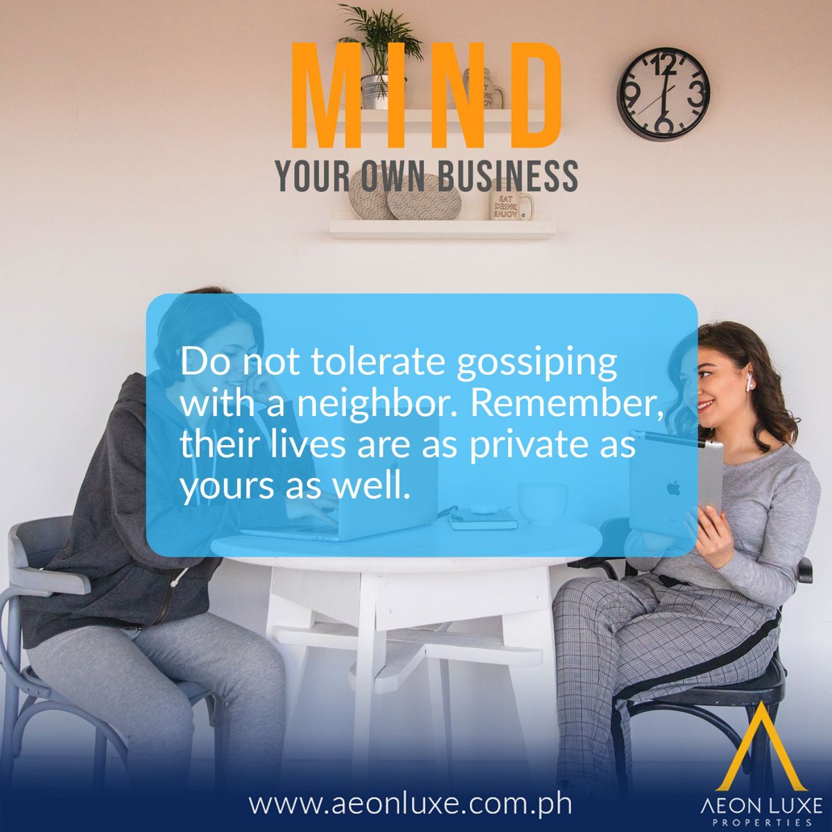 AeonLuxeDavao's tweet photo. Meeting new neighbors is not new when you live in a mixed-use community. You probably have a few friends from there now, but the time comes when newcomers arrive across your unit or the one's next door.

#newneighboors #newcomers #newcondo #condounit #newcondounit #AeonLuxe #ALPI https://t.co/24JSvyAHaG
