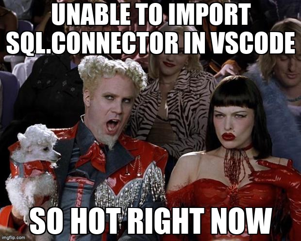 overflow_meme's tweet image. Unable to import sql.connector in VScode stackoverflow.com/questions/6439… #modulenotfounderror #python #mysqlconnectorpython #visualstudiocode
