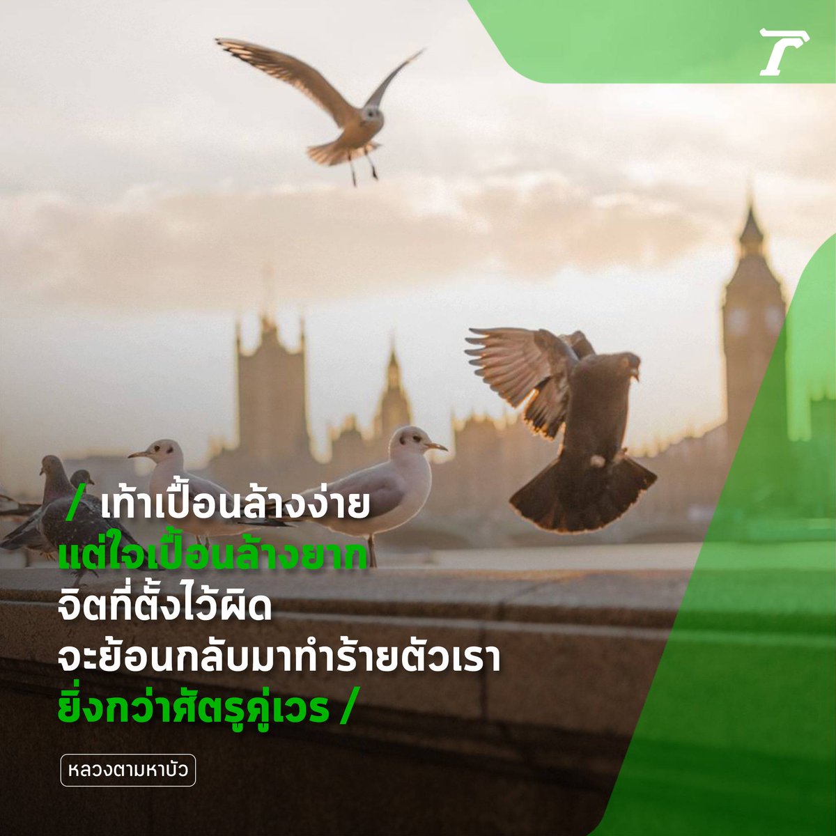เท้าเปื้อนล้างง่าย​ แต่ใจเปื้อนล้างยาก​ จิตที่ตั้งไว้ผิด​ จะย้อนกลับมาทำร้ายตัวเรา​ ยิ่งกว่าศัตรูคู่เวร​- หลวงตามหาบัว
#ธรรมะเช้านี้​ #ไทยรัฐออนไลน์ #Thairath