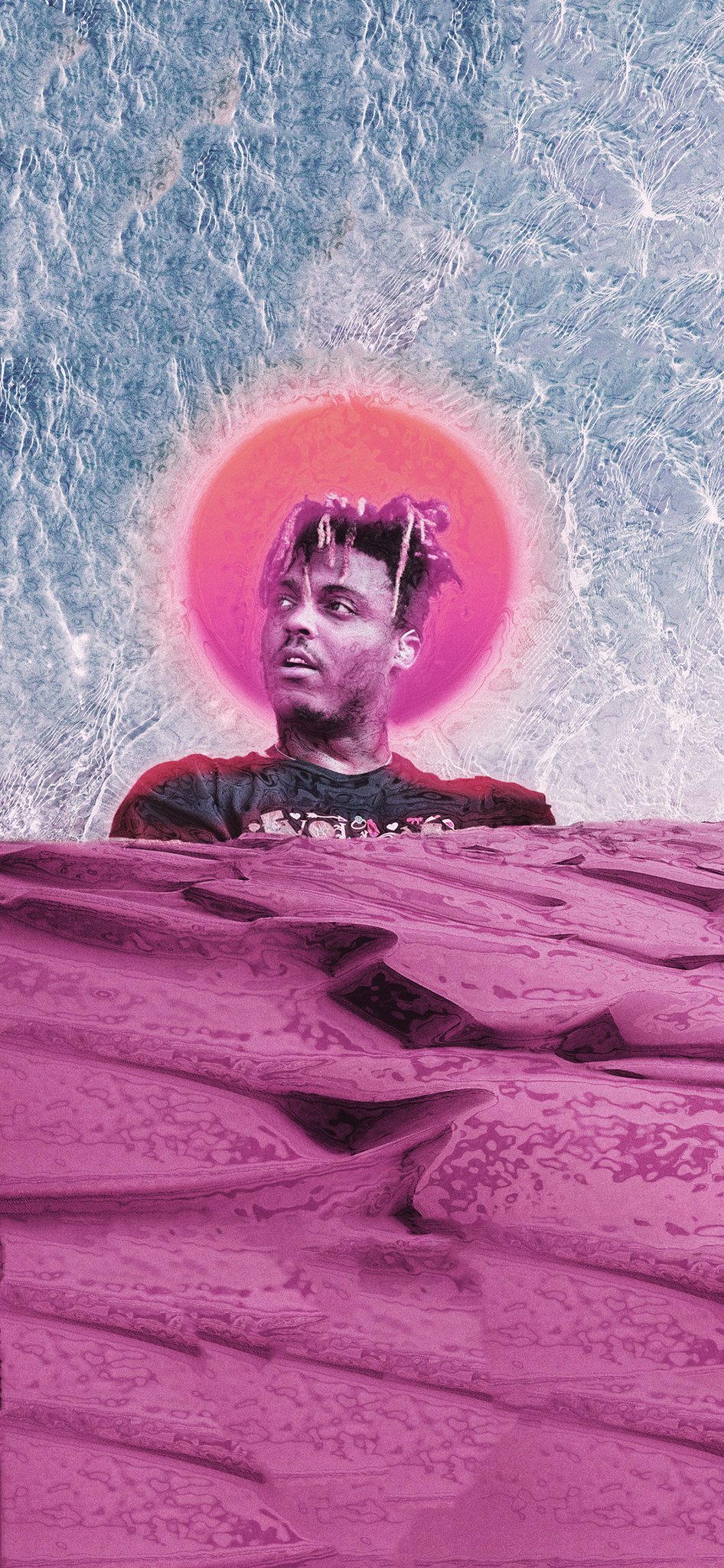 Juice WRLD Art Purple Wallpaper - Juice WRLD Wallpaper iPhone