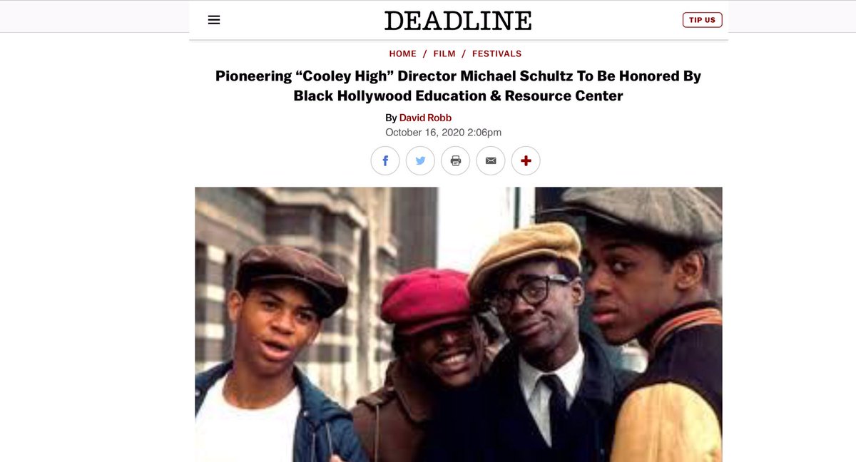BHERCTV's tweet photo. Check us out in Deadline. We have a great program planned for you. Don’t miss out! Go to https://t.co/ymX5v0l3Hn and register for our events today! #film #filmmaking #deadline #cooleyhigh #bherc #bherctv https://t.co/gopwxizFW2